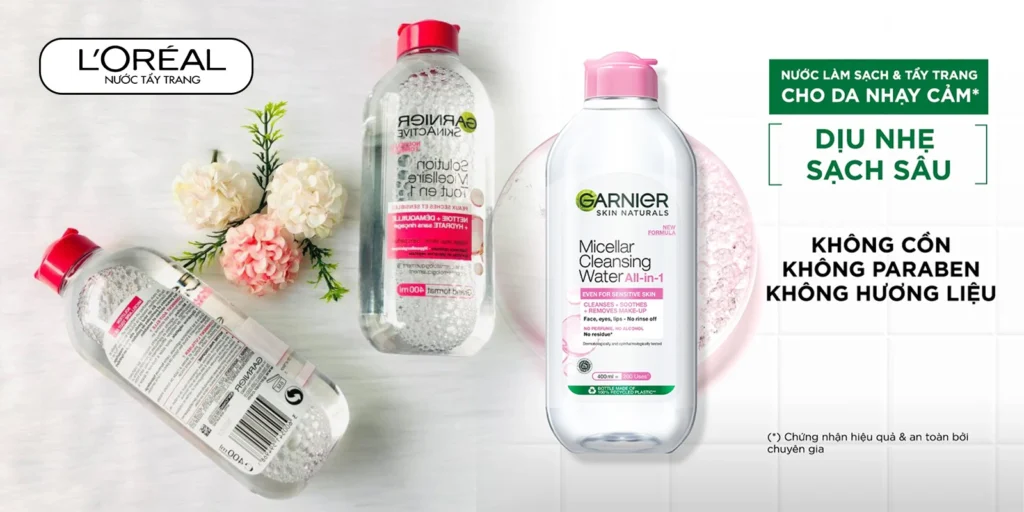 Nước tẩy trang Garnier Micellar Cleansing Water - Dịu nhẹ và hiệu quả