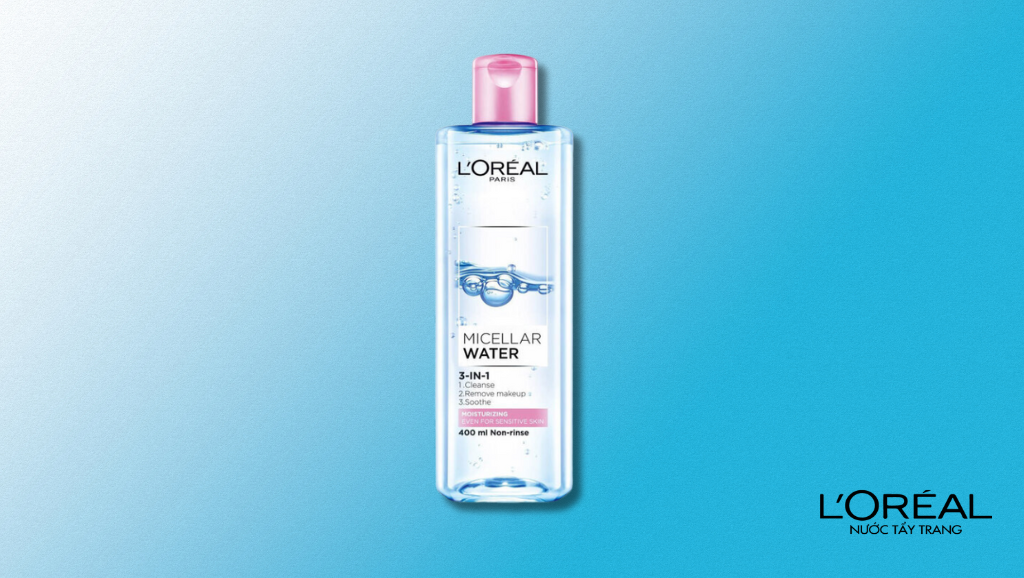 Nước tẩy trang Loreal Micellar Water: Dưỡng ẩm hiệu quả cho da thường và da khô