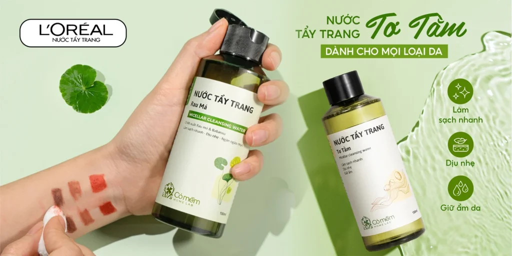 Nước tẩy trang rau má Cỏ mềm - Dịu nhẹ cho mẹ bầu